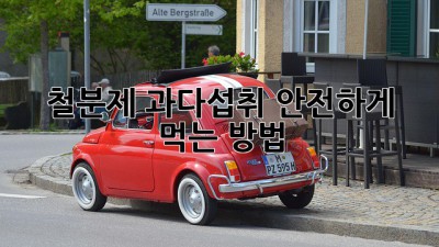 철분제 과다섭취? 안전하게 먹는 방법!